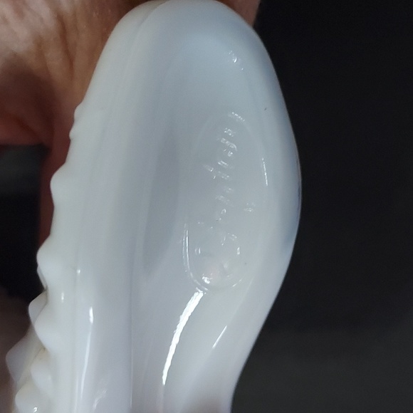 Vintage Fenton 8 Milk Glass Hobnail Boot w/Original Tag&price attached. - Picture 7 of 8